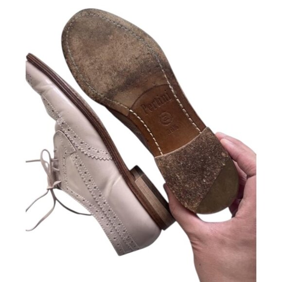 Pertini blush pink lace up brogue oxfords shoes size 6 - Picture 3 of 5